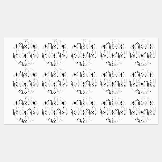 Cat Butts Pattern Labels (Vel)