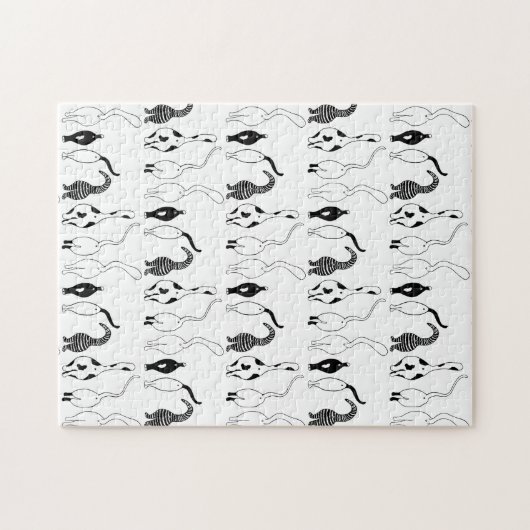 Cat Butts Pattern Legpuzzel (Horizontaal)