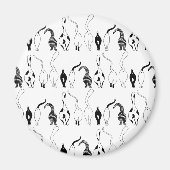 Cat Butts Pattern Magneet (Voorkant)