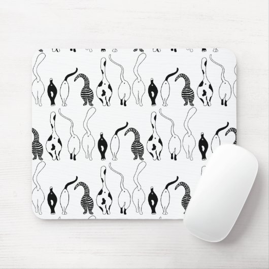 Cat Butts Pattern Muismat (Met muis)