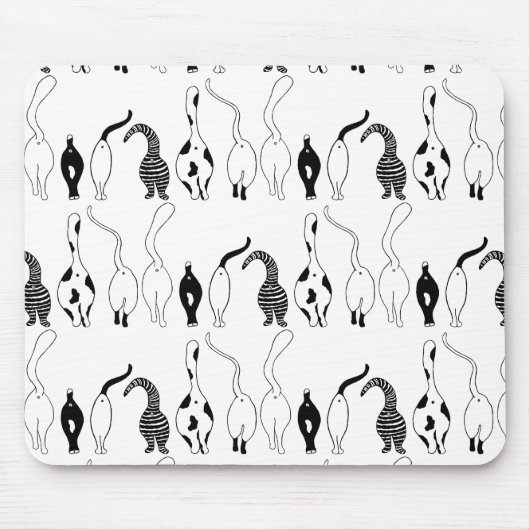 Cat Butts Pattern Muismat (Voorkant)