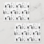 Cat Butts Pattern Notitiekaartje (Voorkant / Achterkant)