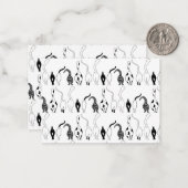 Cat Butts Pattern Notitiekaartje (Voorkant / Achterkant in situ)