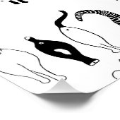 Cat Butts Pattern Perfect Poster (Hoek)