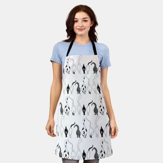 Cat Butts Pattern Schort (Gedragen)