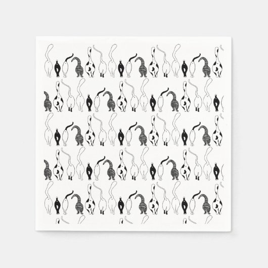 Cat Butts Pattern Servet (Voorkant)