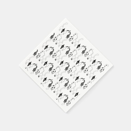 Cat Butts Pattern Servet (Hoek)