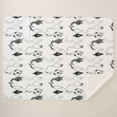 Cat Butts Pattern Sherpa Deken (Voorkant (horizontaal))