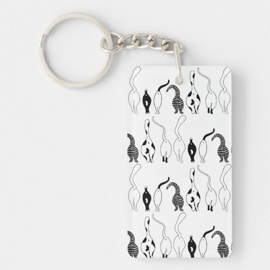 Cat Butts Pattern Sleutelhanger (Voorkant)
