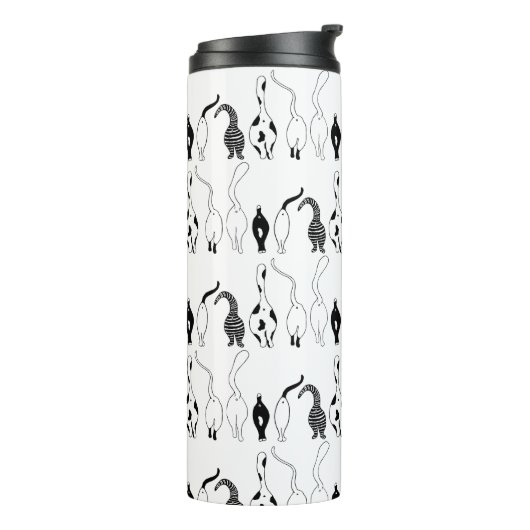 Cat Butts Pattern Thermosbeker (Gedraaid links)