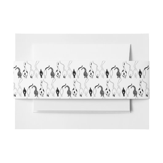 Cat Butts Pattern Uitnodigingen Wikkel (Voorkant Voorbeeld)