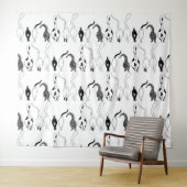 Cat Butts Pattern Wandkleed (In Situ (horizontaal))