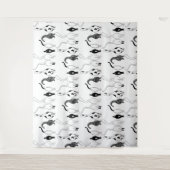 Cat Butts Pattern Wandkleed (Voorkant)