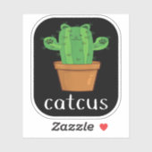 CAT CACTUS - CATCUS Funny Cat Sticker (Vel)