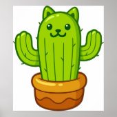 Cat cactus catcus poster (Voorkant)