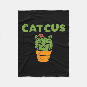 Cat Cactus Schattige Succulent Plant Kitten Vrouwe Fleece Deken