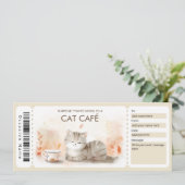 Cat Cafe Cadeaubon voor een kattenliefhebber Kaart (Staand voorkant)