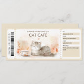 Cat Cafe Cadeaubon voor een kattenliefhebber Kaart (Voorkant / Achterkant)