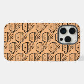 Cat Cafe patroon iPhone Hoesje (Achterkant horizontaal)