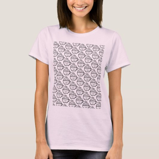 Cat Cafe patroon T-shirt (Voorkant)