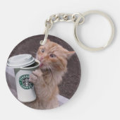Cat Cafe Sleutelhanger (Achterkant)