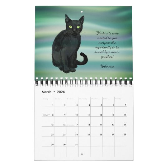 cat calendar 2026 kalender (Mar 2026)