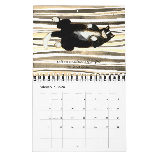 cat calendar 2026 kalender (Feb 2026)