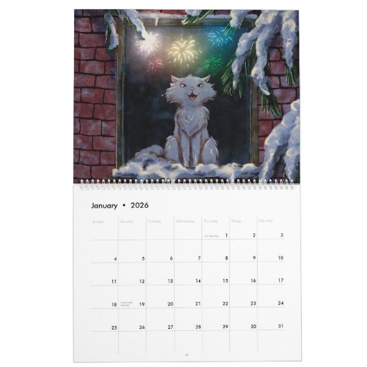 Cat Calendar Kalender (Jan 2026)