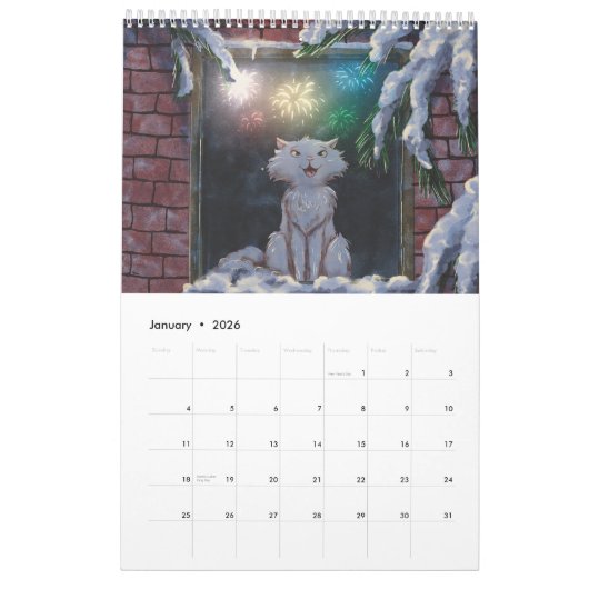 Cat Calendar Kalender (Jan 2026)