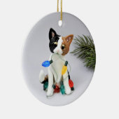 Cat Calico Holiday Ceramic Ornament (Rechts)