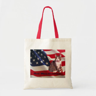 Cat Canvas tas God Bless America