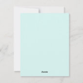 Cat cape verjaardagsfeest uitnodiging turquoise na (Achterkant)