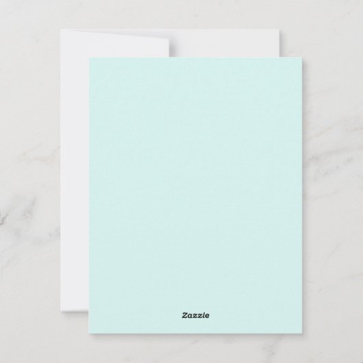 Cat cape verjaardagsfeest uitnodiging turquoise na (Achterkant)