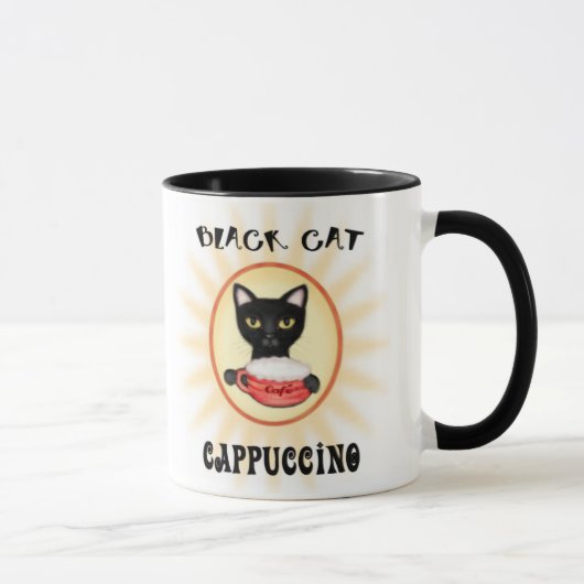 Cat Cappuccino Coffee Cup Mok (Rechts)