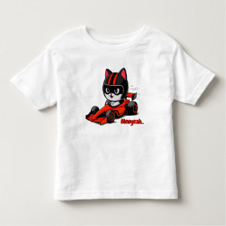 Cat car racing kinder shirts