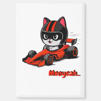 Cat car racing magneet