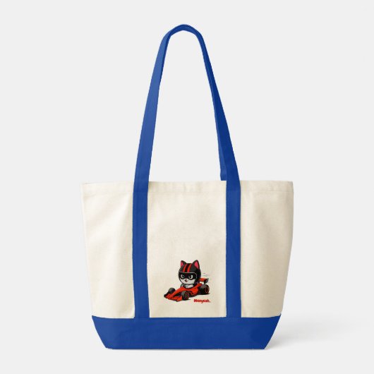 Cat car racing tote bag (Achterkant)