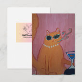 Cat card bedankkaart (Voorkant / Achterkant)