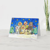 Cat Carol Singers wenskaart van Nicole Janes Kaart (Voorkant)