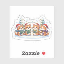 Cat Caroling Crew Singing Christmas Carols Holiday