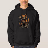 Cat Carpenter Carpentry Woodworking Woodwork Cat Hoodie (Voorkant)
