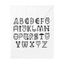 Cat Cartoon alfabetten afdrukken