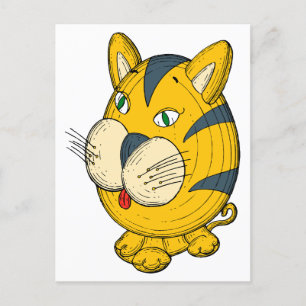 Cat cartoon clipart briefkaart