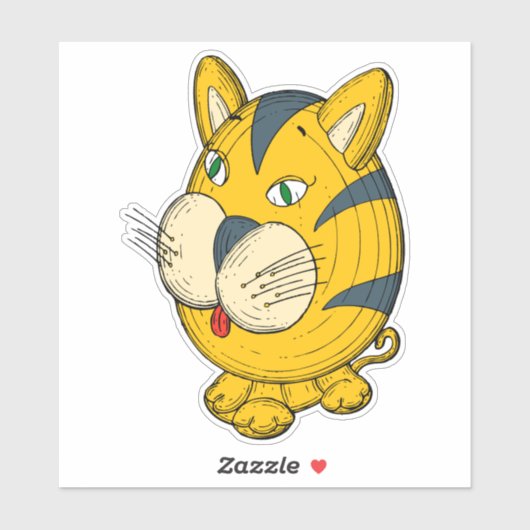 Cat cartoon clipart sticker (Vel)