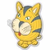 Cat cartoon clipart sticker (Voorkant)