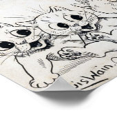 Cat Cartoon, Louis Wain Poster (Hoek)
