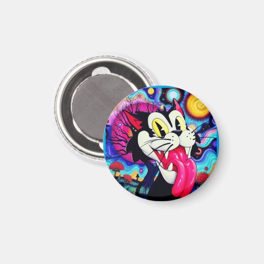 CAT CARTOON MAGNEET (Voorkant / Achterkant)