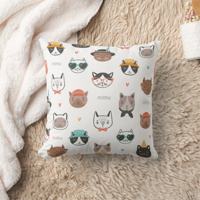 Cat Cartoon Pattern Kussen (Deken)