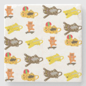 cat cartoon pattern onderzetter (Voorkant)