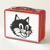 CAT CARTOON RETRO METAL LUNCHBOX (Achterkant)